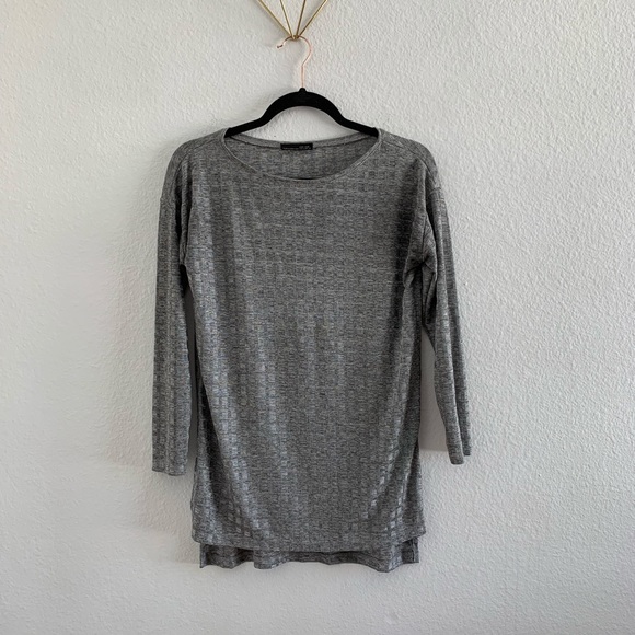 Zara Gray Silver Top - Picture 1 of 5